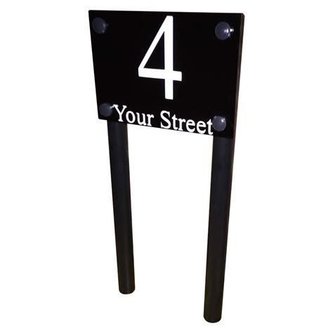 freestanding house number sign